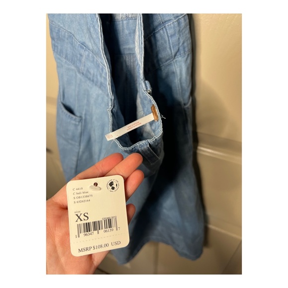 👖NWT Sami Denim Halter Dress by Free People👖 - Picture 7 of 7